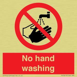 No hand washing